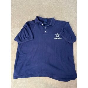Cowboys Authentic Apparel Mens Dallas Cowboys Embroidered Logo Polo Shirt L